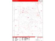 Warner Robins Wall Map Zip Code Red Line Style 2023